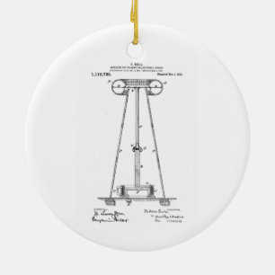 Nikola Tesla-Energie-Getriebe Pantent US1119732 Keramikornament