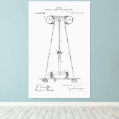 Nikola Tesla Energy Transmission Pantent US1119732 Leinwanddruck (Insitu (Holzboden))