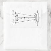 Nikola Tesla Energy Transmission Pantent US1119732 Rechteckiger Aufkleber (Tasche)