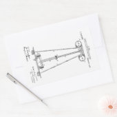 Nikola Tesla Energy Transmission Pantent US1119732 Rechteckiger Aufkleber (Umschlag)