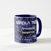 Nikola Tesla Erfinder-Kaffee-Tasse Tasse (VorderseiteRechts)