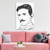 Nikola Tesla Face Leinwanddruck (Insitu (Wohnzimmer))
