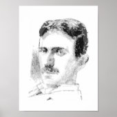 Nikola Tesla Face Poster (Vorne)