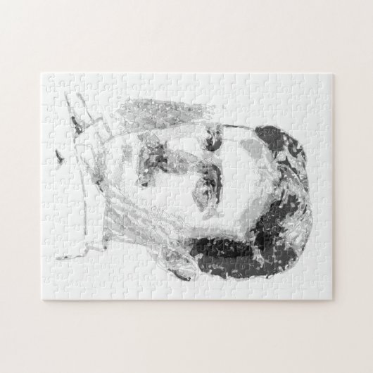 Nikola Tesla Face Puzzle (Horizontal)