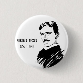 Nikola Tesla Genie-Erfinder-Abzeichen Button