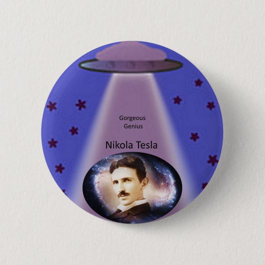 Nikola Tesla - Genius Button (Vorderseite)