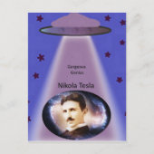 Nikola Tesla Genius Postkarte (Vorderseite)