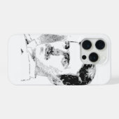 Nikola Tesla Gesicht iPhone Hülle (Rückseite (Horizontal))