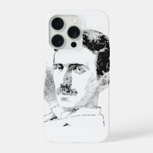 Nikola Tesla Gesicht iPhone Hülle (Rückseite)