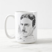 Nikola Tesla Gesicht Kaffeetasse (Links)