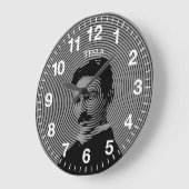 Nikola Tesla Große Wanduhr (Winkel)