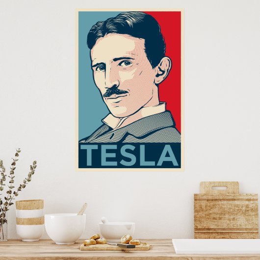 Nikola Tesla Hope Portrait Poster (Küche)