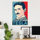 Nikola Tesla Hope Portrait Poster (Heimbüro)