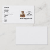 Nikola Tesla I haben die kosmischen Strahlungen Visitenkarte (Vorne/Hinten)