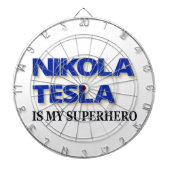 Nikola Tesla ist mein Superheld Dartscheibe (vorne)