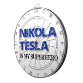 Nikola Tesla ist mein Superheld Dartscheibe (Vorderseite rechts)