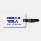 Nikola Tesla ist mein Superheld Gepäckanhänger (Vorderseite horizontal)