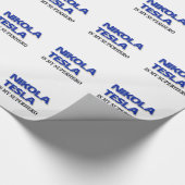 Nikola Tesla ist mein Superheld Geschenkpapier (Ecke)