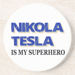 Nikola Tesla ist mein Superheld Getränkeuntersetzer