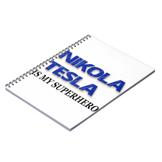 Nikola Tesla ist mein Superheld Notizblock (Linke Seite)