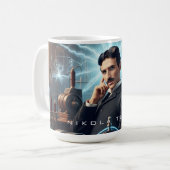 Nikola Tesla Kaffeetasse (Vorderseite Links)