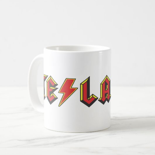 Nikola Tesla Kaffeetasse (Vorderseite Links)