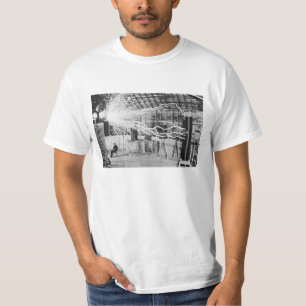 Nikola Tesla-Laborstrom-Bild T-Shirt