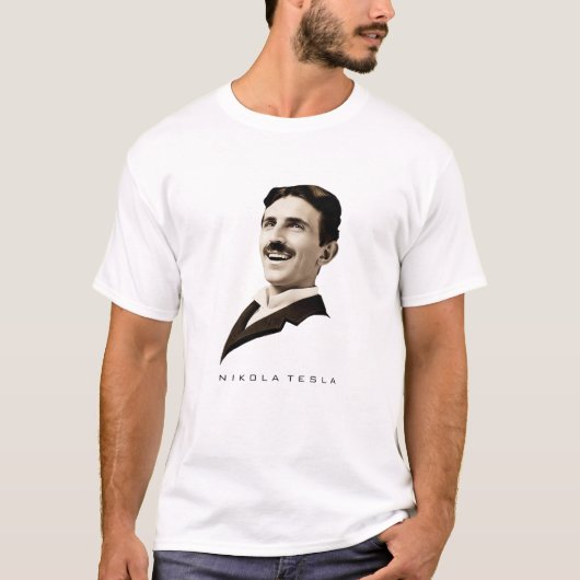 Nikola Tesla Lächeln T-Shirt (Vorderseite)
