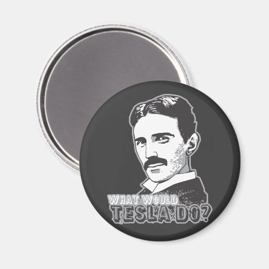 Nikola Tesla Magnet (Vorderseite/Rückseite)