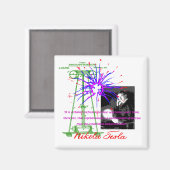 Nikola Tesla Magnet (Vorderseite/Rückseite)