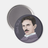 Nikola Tesla Magnet (Vorderseite/Rückseite)