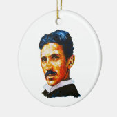 Nikola Tesla Malerei Keramik Ornament (Links)