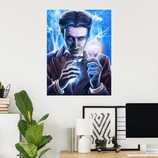 Nikola Tesla Man of Lightning Poster (Heimbüro)