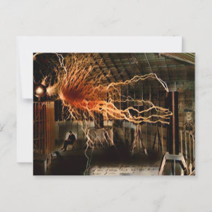 Nikola Tesla Man of Mystery Color Redux Postkarte