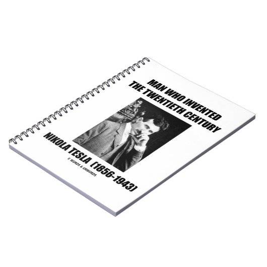 Nikola Tesla Man Wer das 20. Jahrhundert erfunden Notizblock (Linke Seite)