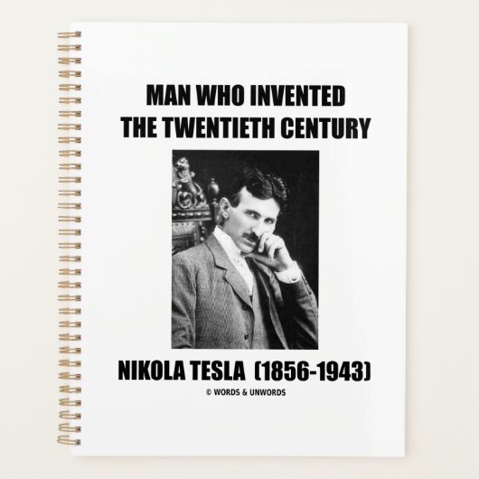 Nikola Tesla Man Wer das 20. Jahrhundert erfunden Planer (Vorderseite)