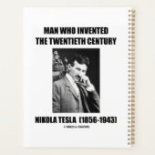 Nikola Tesla Man Wer das 20. Jahrhundert erfunden Planer (Rückseite)