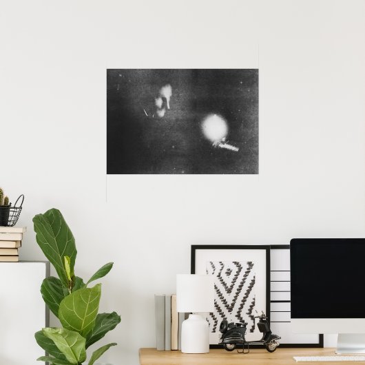 Nikola Tesla mit Glühbirne, 1894 Poster (Heimbüro)