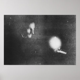 Nikola Tesla mit phosphoreszierender Birne, 1894 Poster