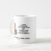 Nikola Tesla nutzte kosmische Rays-Motive Kaffeetasse (Vorderseite Links)