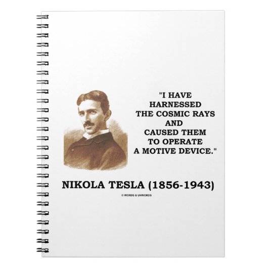 Nikola Tesla nutzte kosmische Rays-Motive Notizblock (Vorderseite)