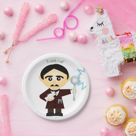 Nikola Tesla Pappteller (Party)