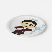 Nikola Tesla Pappteller (Schrägansicht)