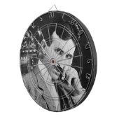 NIKOLA TESLA PORTRAIN IN SCHWARZ DARTSCHEIBE (Vorderseite rechts)