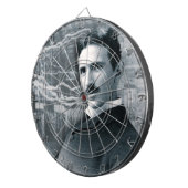 NIKOLA TESLA PORTRAIN IN SCHWARZ DARTSCHEIBE (Vorderseite rechts)