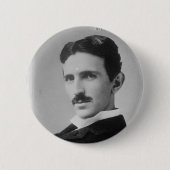 Nikola Tesla Portrait Button (Vorderseite)