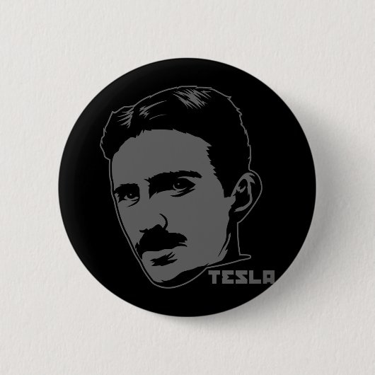 Nikola Tesla Portrait Button (Vorderseite)