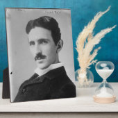 Nikola Tesla Portrait Fotoplatte (Seite)