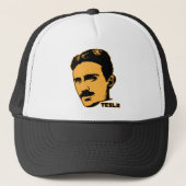 Nikola Tesla Portrait Hat Truckerkappe (Vorderseite)