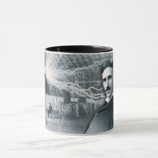 NIKOLA TESLA PORTRAIT IN SCHWARZ UND WEISS TASSE (Zentrum)